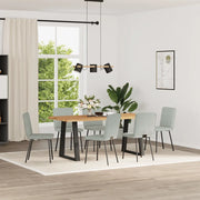 Sedie da Pranzo 6 pz Grigio Chiaro in Velluto 3315556