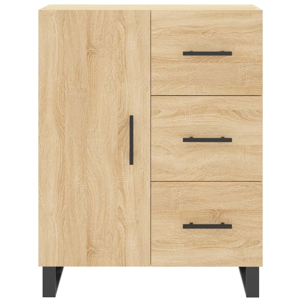 Buffet credenza cassettiera armadio mobile contenitore organizer cucina soggiorno salotto rovere Sonoma alto 69,5 x 34 x 180 cm legno ingegnerizzato marrone 02_0034139