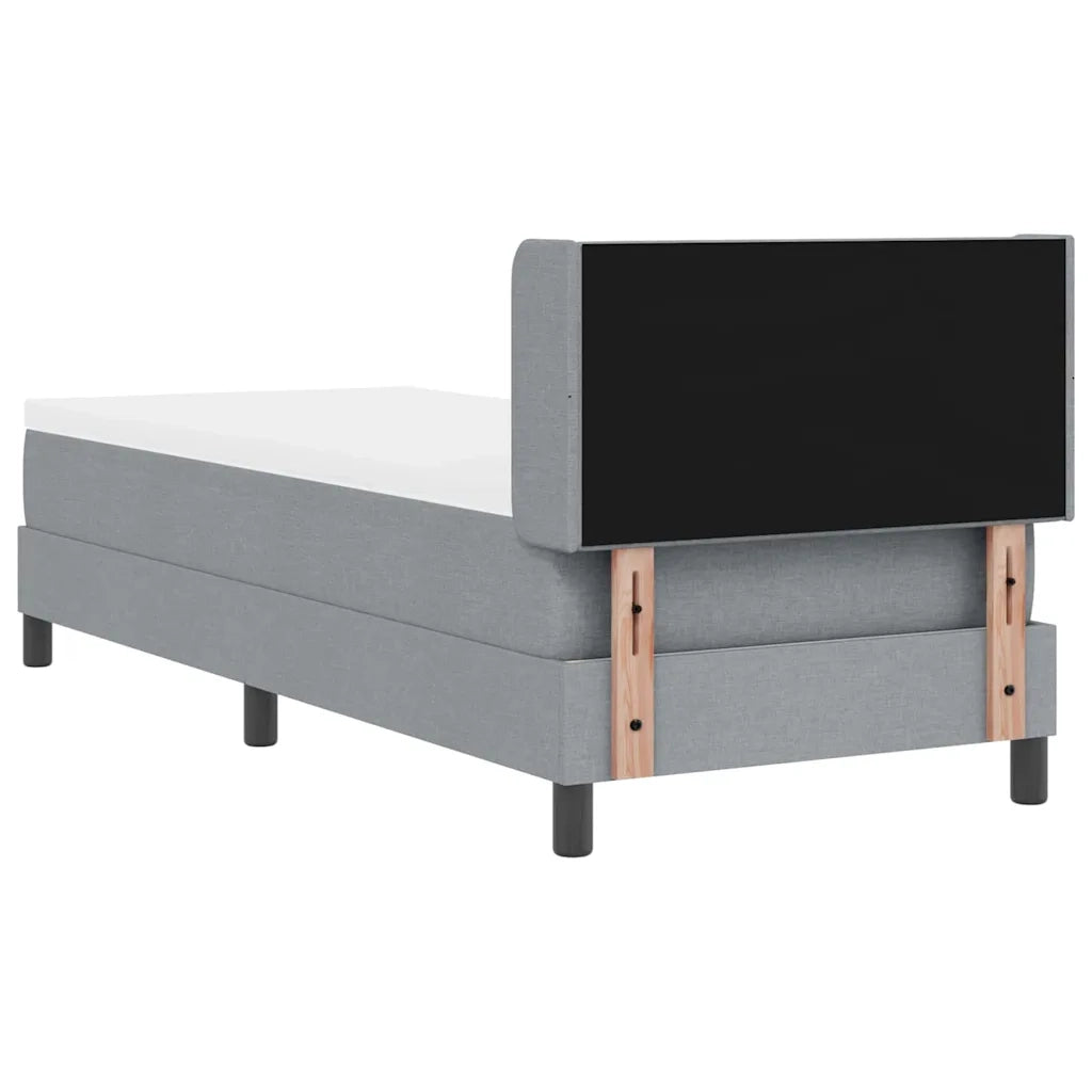Letto a molle con testiera Grigio chiaro 200 x 80 cm Tessuto 3341132