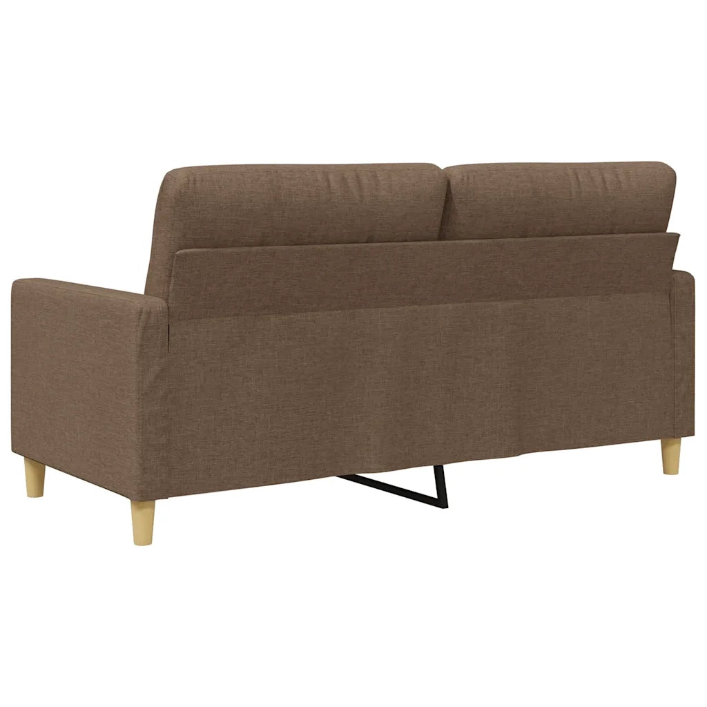 Divano a 2 Posti-Sofa 2 Posti Marrone 140 cm in Tessuto 148093