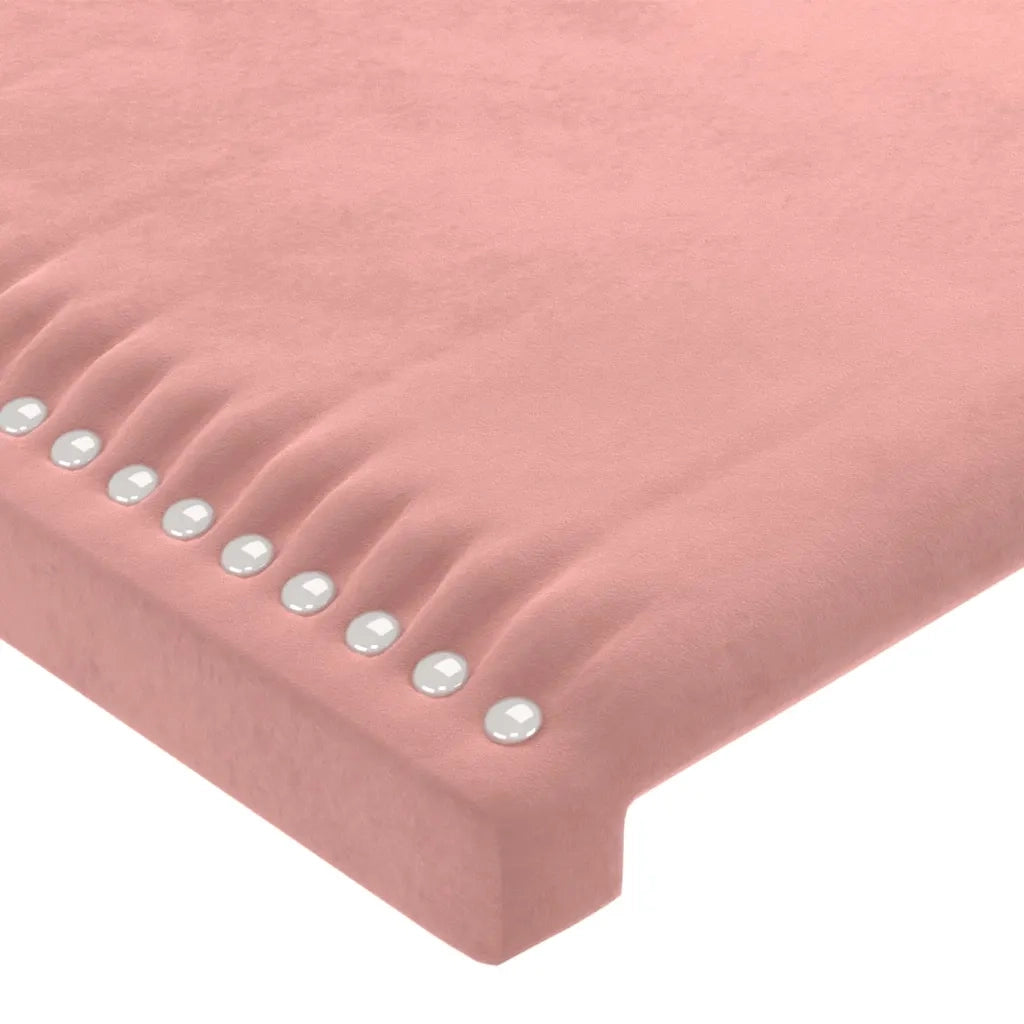 Testiera ad Orecchio Rosa 163x23x118/128 cm in Velluto
