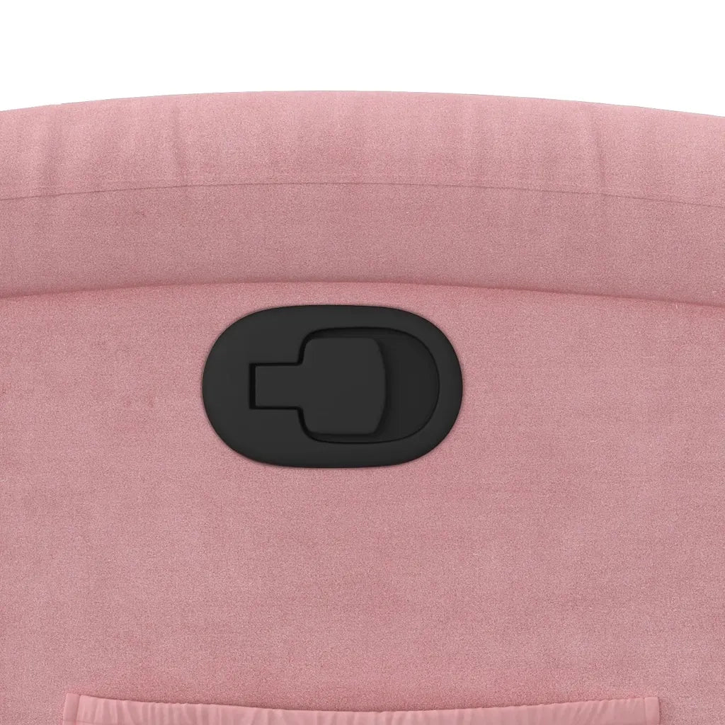 Divano Sedia-Poltrona Reclinabile Rosa in Velluto 787165