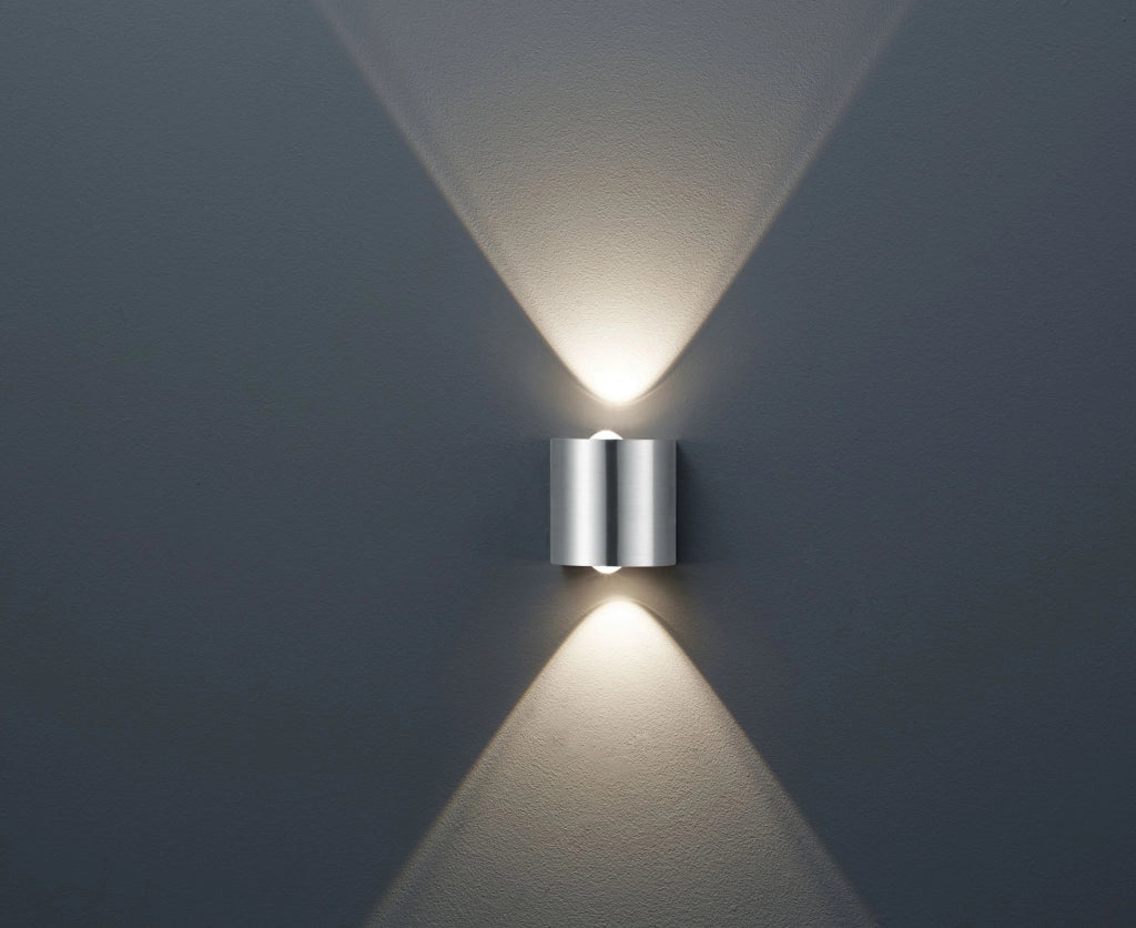 WALES APPLIQUE LED 6,2 W 620 lm, 3.000 K ACCIAIO DOPPIA LUCE CM9x9
