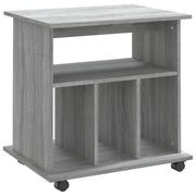 Mobile contenitore da ufficio su ruote 60 x 45 x 60 cm superficie stabile praticità moderna legno composito grigio 02_0048536