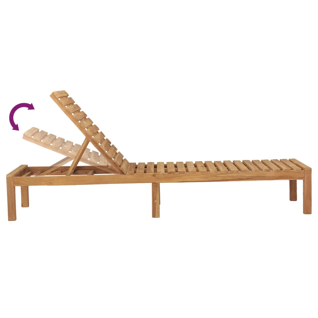 Lettini Prendisole 2 pz in Legno Massello di Teak 3073206