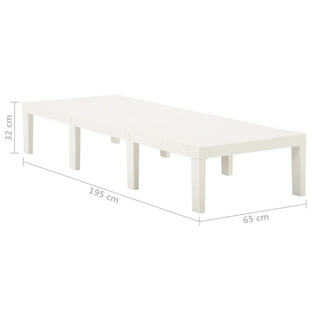 Lettino Prendisole in Plastica Bianco cod mxl 5871
