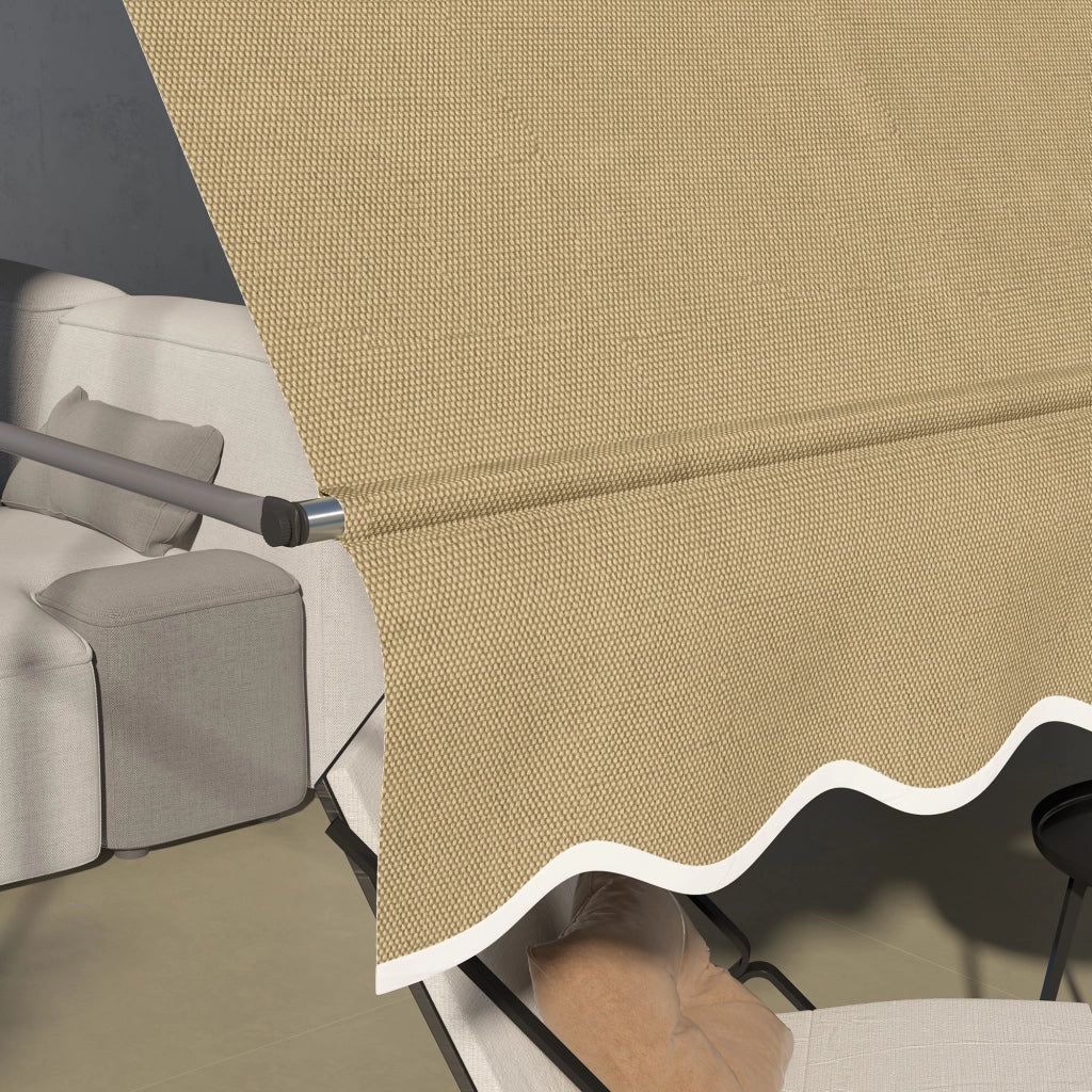 Tenda da Esterno Manuale Retrattile con Manovella ¨C Zephmum ¨C Beige 300x120x210-300 cm