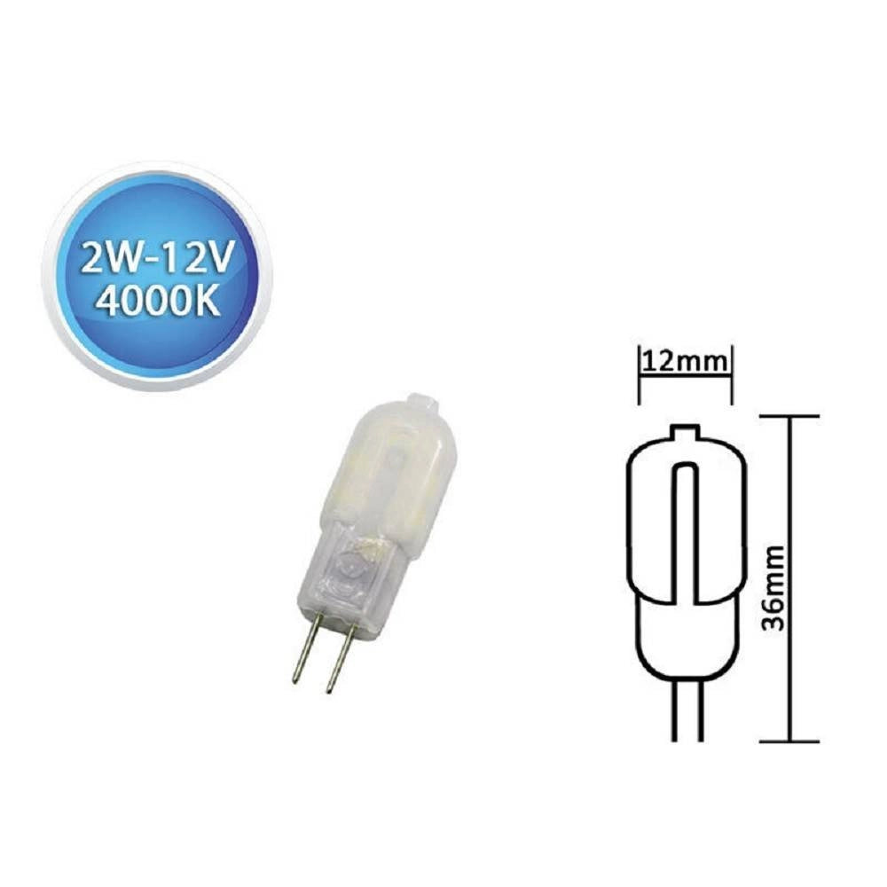 Trade Shop - Lampadina Led Smd G4 2 Watt 12v 200 Lumen Luce 3000k 6500k 4000k Faretto -