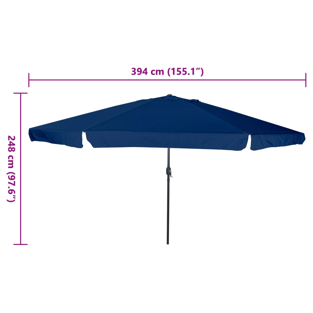 ombrellone da giardino  Ã¸395x245 cm Blu Azzurro