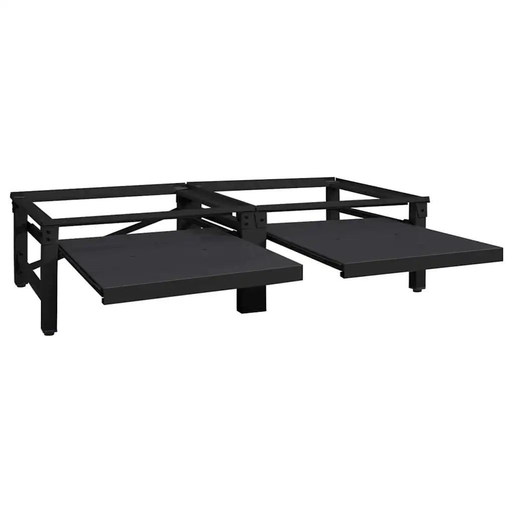 Pedestallo per Lavatrice 2 pcs Nero 124,5 x 61,5 x 32,5 cm 42022041
