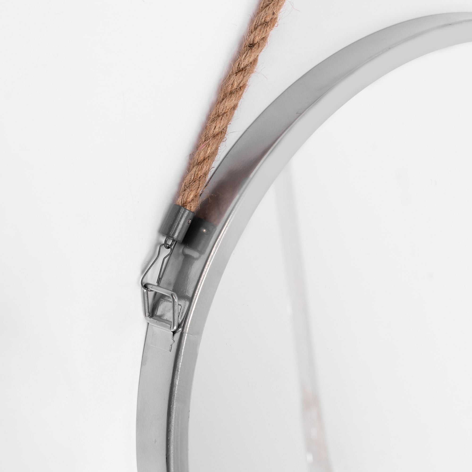 Rotondo Specchio Con Corda 40cm Silver Klmh-0410s-1