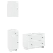 Set di armadietti da bagno in 3 pezzi EDE Bianco Lucido 3417742