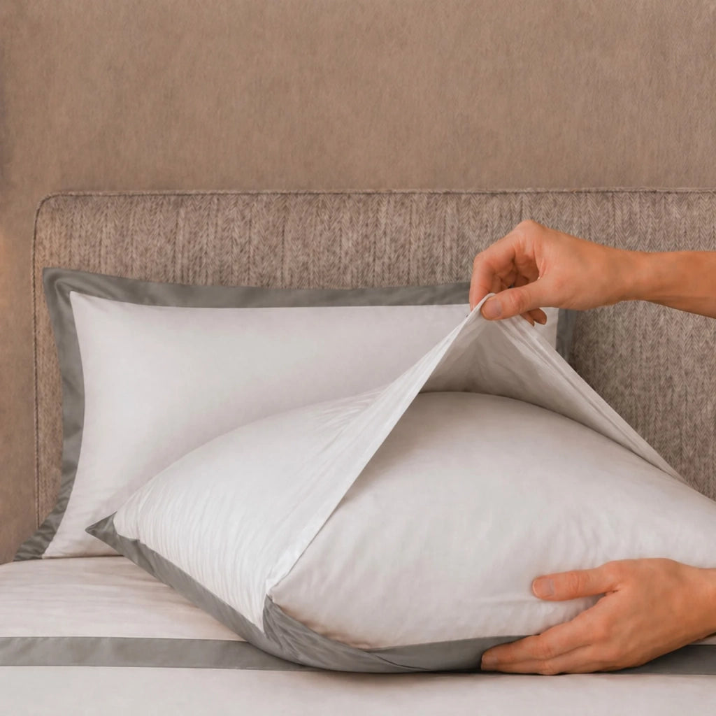 Set Lenzuola Letto Matrimoniale 100% Cotone | Lenzuolo Piano 250x295 cm, Lenzuolo con Angoli 175x200 cm e 2 Federe Coordinate | Lenzuola con Balza Decorativa in Raso Grigio