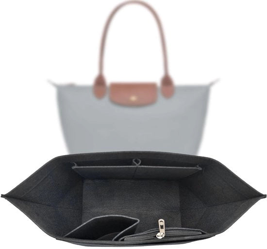 Organizzatore di Tasche Multi-Foglio - Borsa in Borsa - Inserzione di Tasca in Velluto - Organizzatore di Portafoglio - Adatto per L Pliage - Leggero e Duraturo - Inserzione di Tasca
