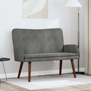 Sofa a Due Posti Grigio scuro 115 x 61 x 87 cm Velluto
