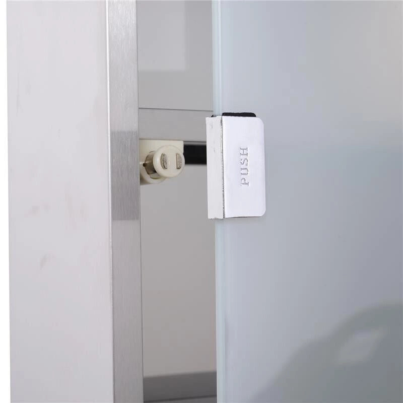 CASSETTA PORTA MEDICINALI CON 4 RIPIANI IN ACCIAIO  30X12X60 CM BIANCA