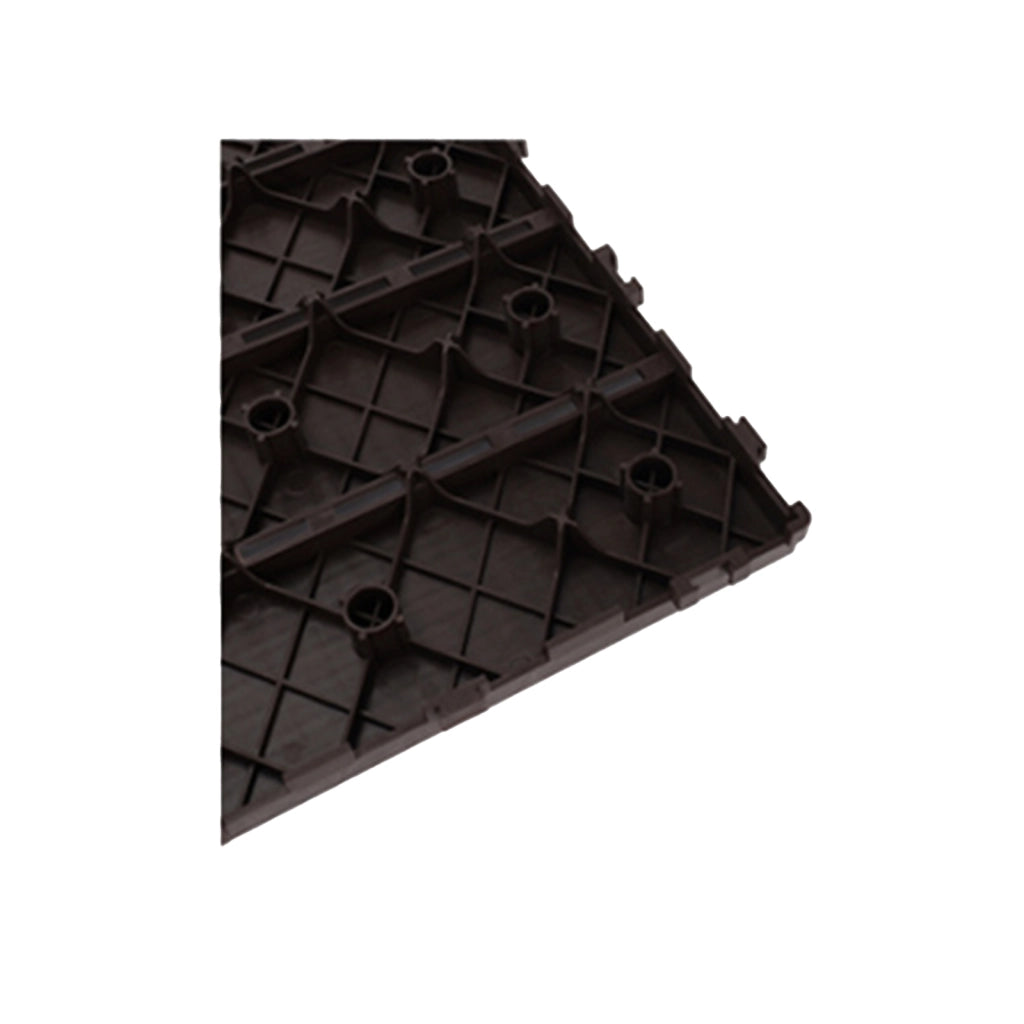 10 Pezzi Piastrelle Plastica Giardino 30x30x2cm Pavimento Esterno PVC Nero Caffè