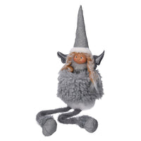 Angelo in Tessuto grigio seduto cm 23x15xh76