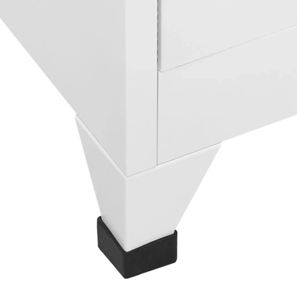 Armadietto con Serratura Bianco 90x45x180 cm in Acciaio 339804