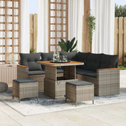 Set Divano da Giardino 8 pcs Grigio polyrattan 3362913
