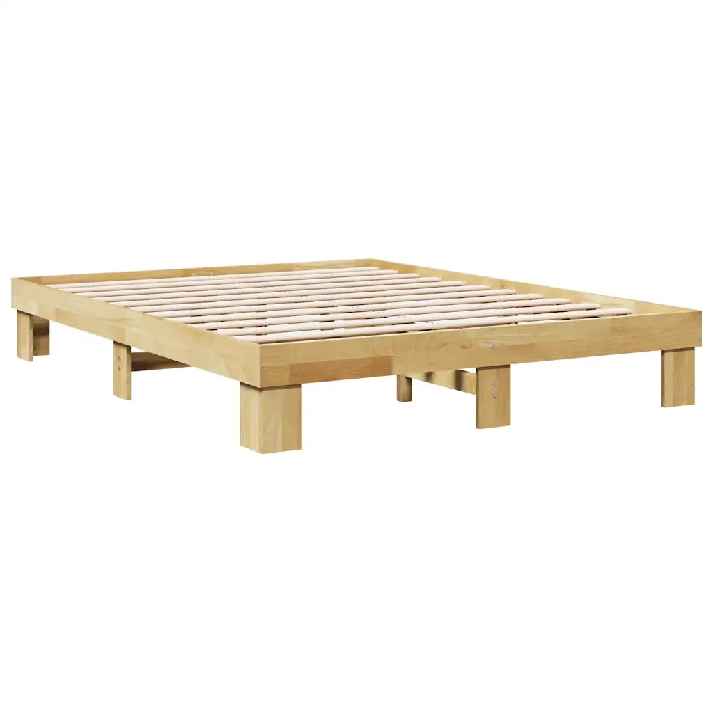 Letto matrimoniale | Letto per adulti | Struttura letto senza materasso 135x190 cm in legno massello di rovere