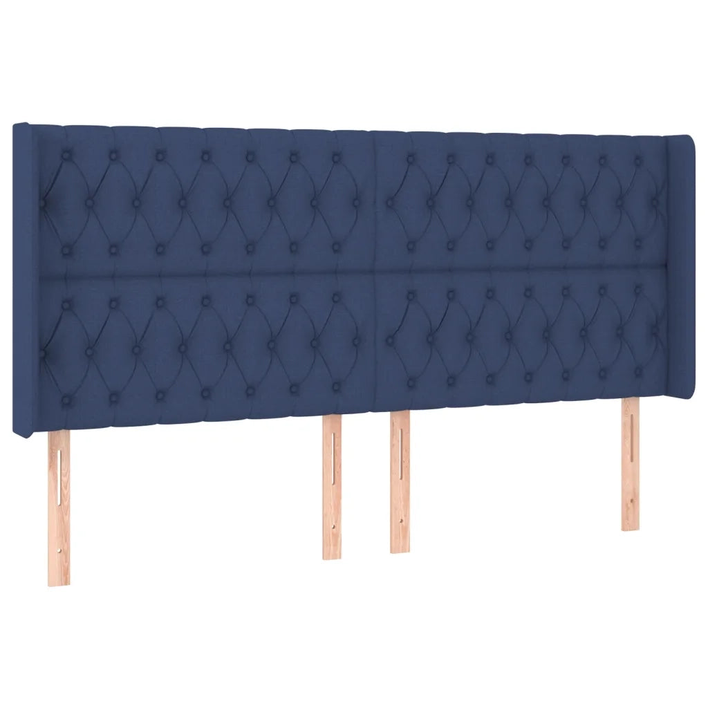 Letto a Molle con Materasso e LED Blu 180x200 cm in Tessuto 3138579