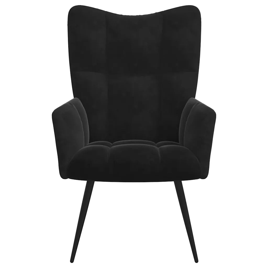 Divano Sedia-Poltrona Relax Nera in Velluto 121612
