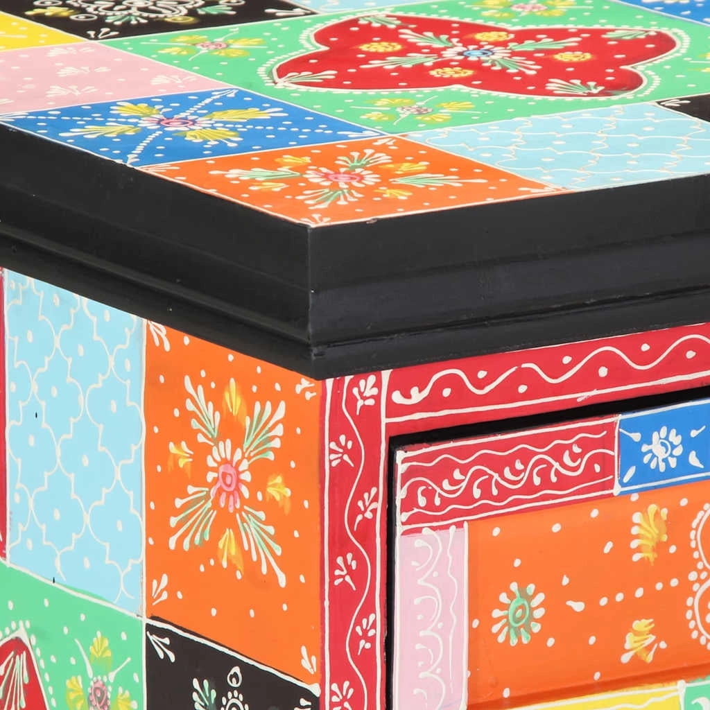 Armadio moderno con 3 cassetti 40 x 40 x 60 cm in legno massello di mango multicolore 02_0057708