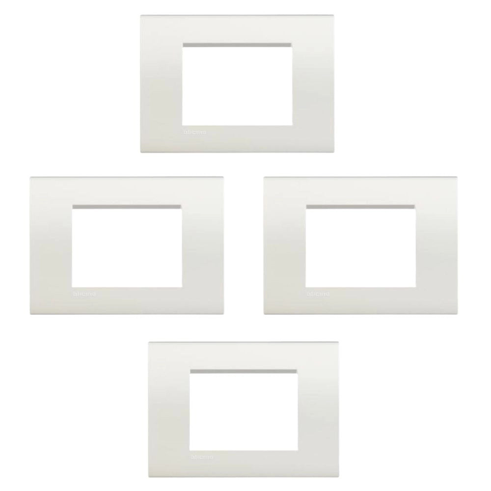 Bticino 4 pezzi placca 3 posti bianca living light lna4803bi in tecnopolimero