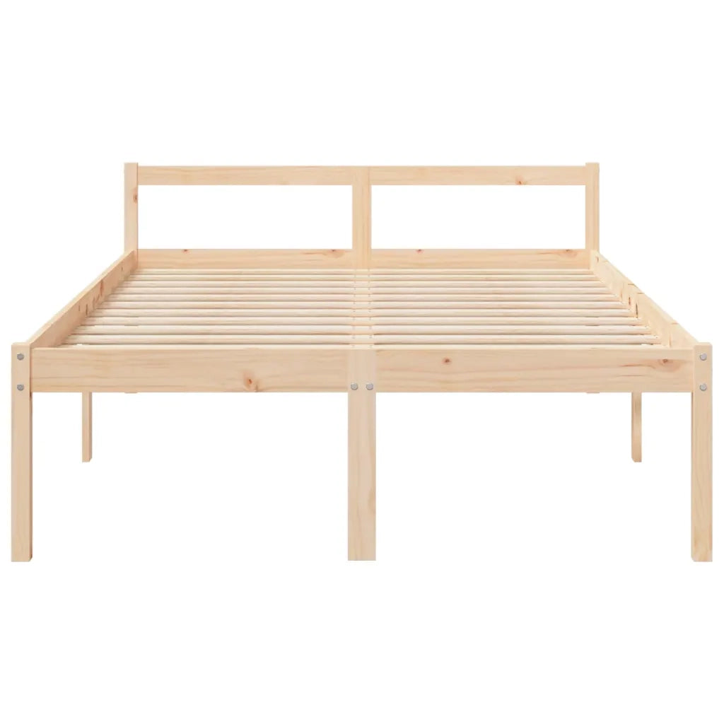 Letto per Anziani 140x190 cm in Legno Massello di Pino 810594