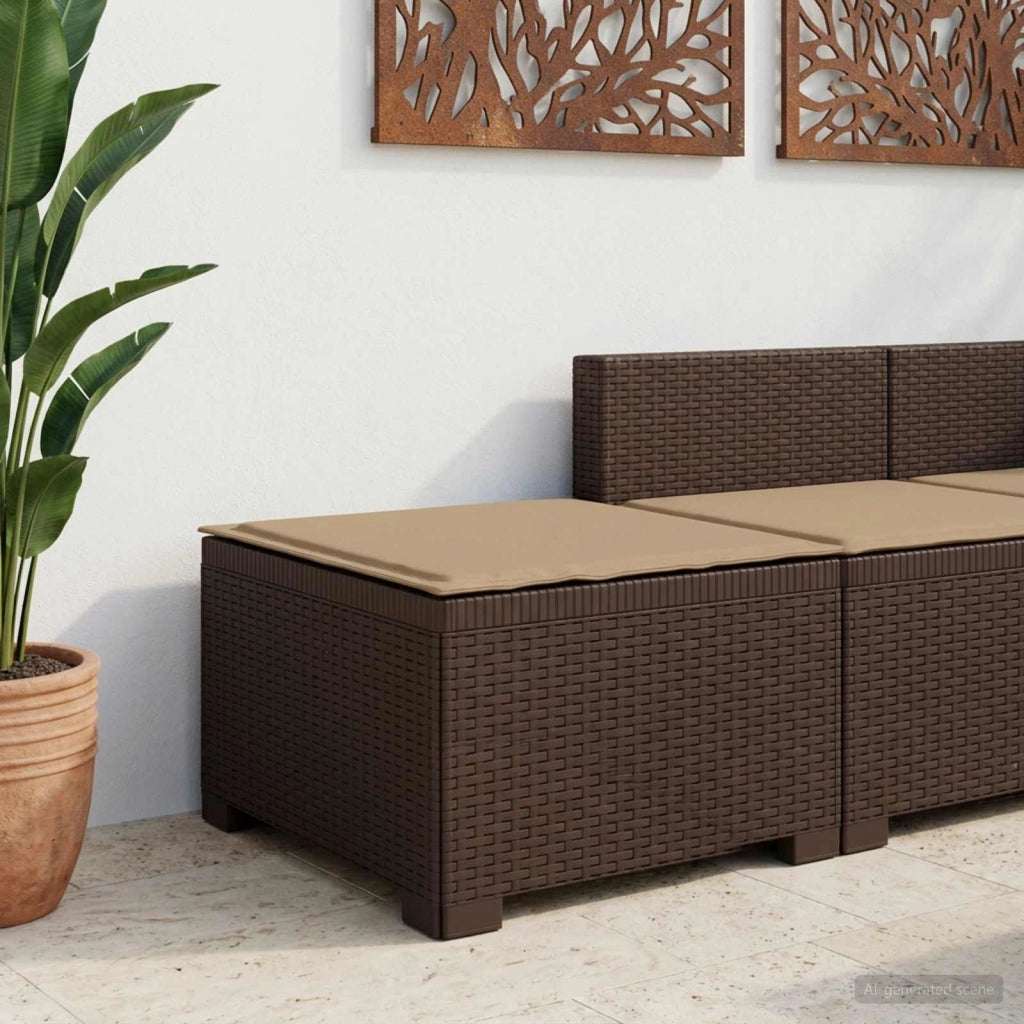 Divano da Giardino a 1 Posto con Cuscino Aspetto Rattan PP 8011766