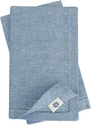 Serviette in tessuto di lino 100% - 44 x 44 cm, colore blu scuro