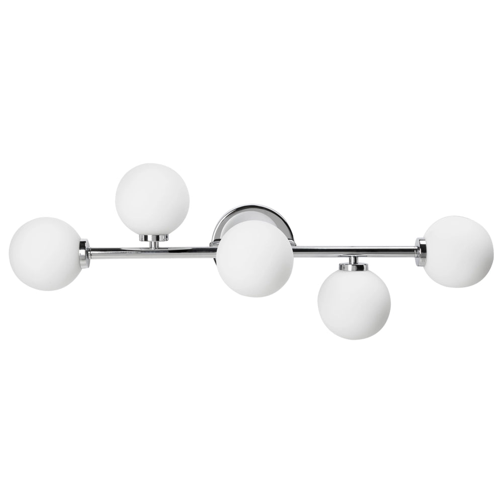 Lampada da parete in metallo per soggiorno in stile moderno a 5 luci argento glamour soggiorno