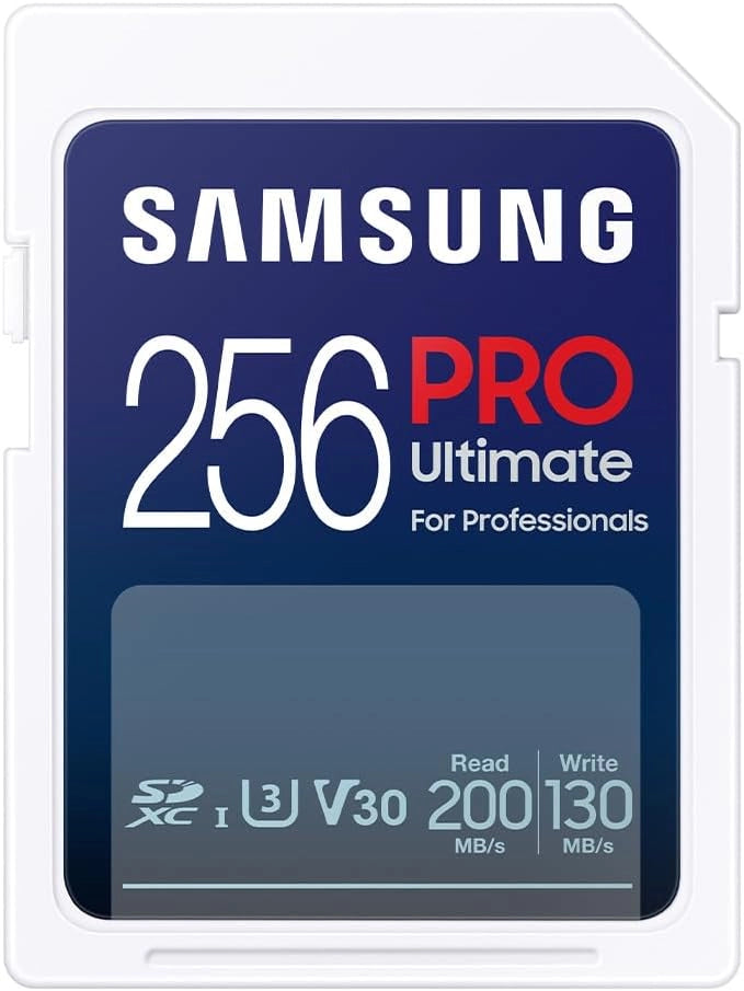 PRO Ultimate Scheda SD 256 GB, UHS-I U3, Full HD & 4K UHD, 200 MB/s di lettura, 130 MB/s di scrittura, scheda di memoria per fotocamera, PC, drone o action cam, incl. lettore di schede USB