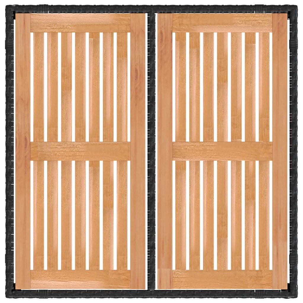Set da pranzo per esterni 5 pz Nero 3422263