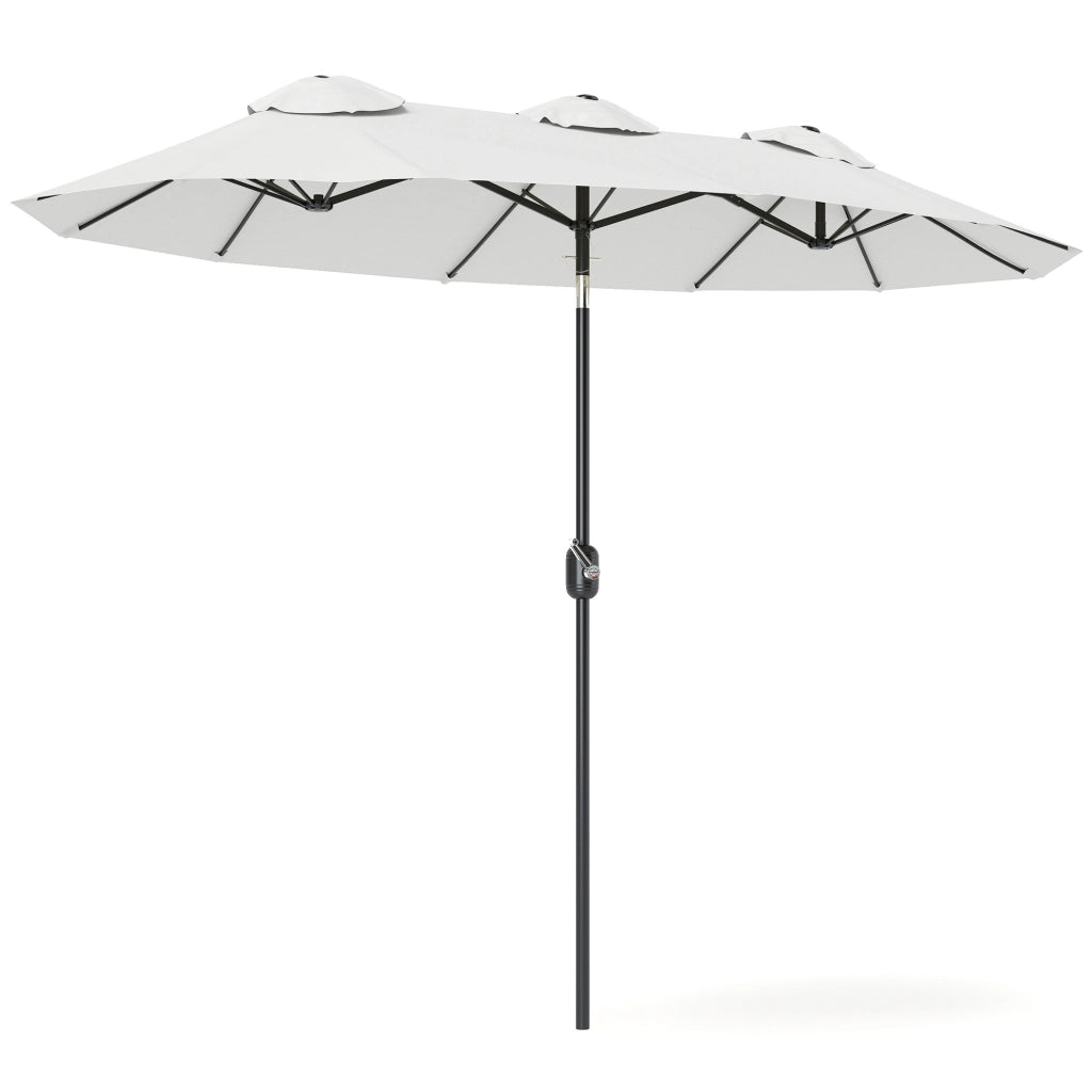 Ombrellone da Giardino Doppio ¨C zephmum ¨C Crema 295x152x222 cm