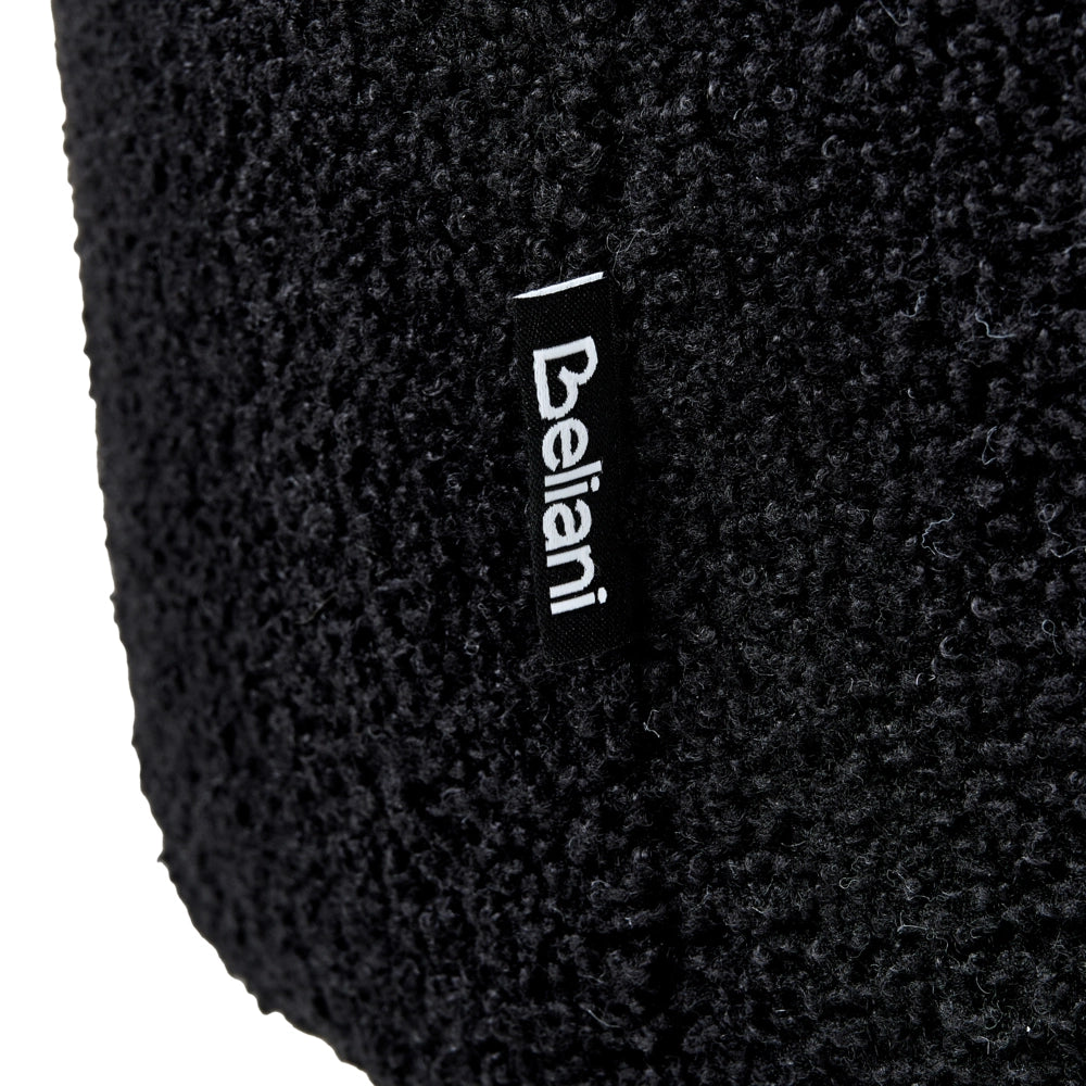 Poltrona per bambini Pinguino bouclé Nero Imbottito Sedia bassa per bambini Forma