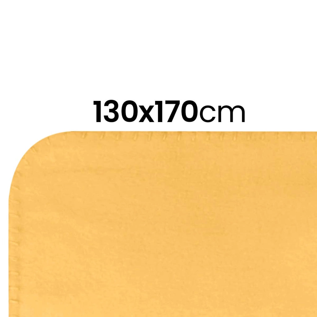Coperta in morbido pile 130x170 cm calda per divano e letto Arancione Inny