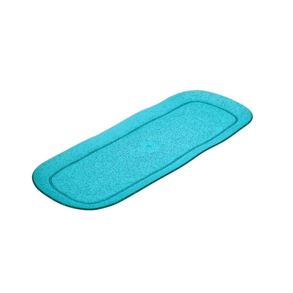 Vassoio rettangolare grande turquoise Memento Synth in metacrilato cm 44x19
