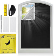 Veli Raccordi da Parete 200 x 145 cm - Camera da Bambino - Soggiorno - Tela Verdusterante con Cinturino - Nero - Camera da Letto - Ufficio - Viaggio