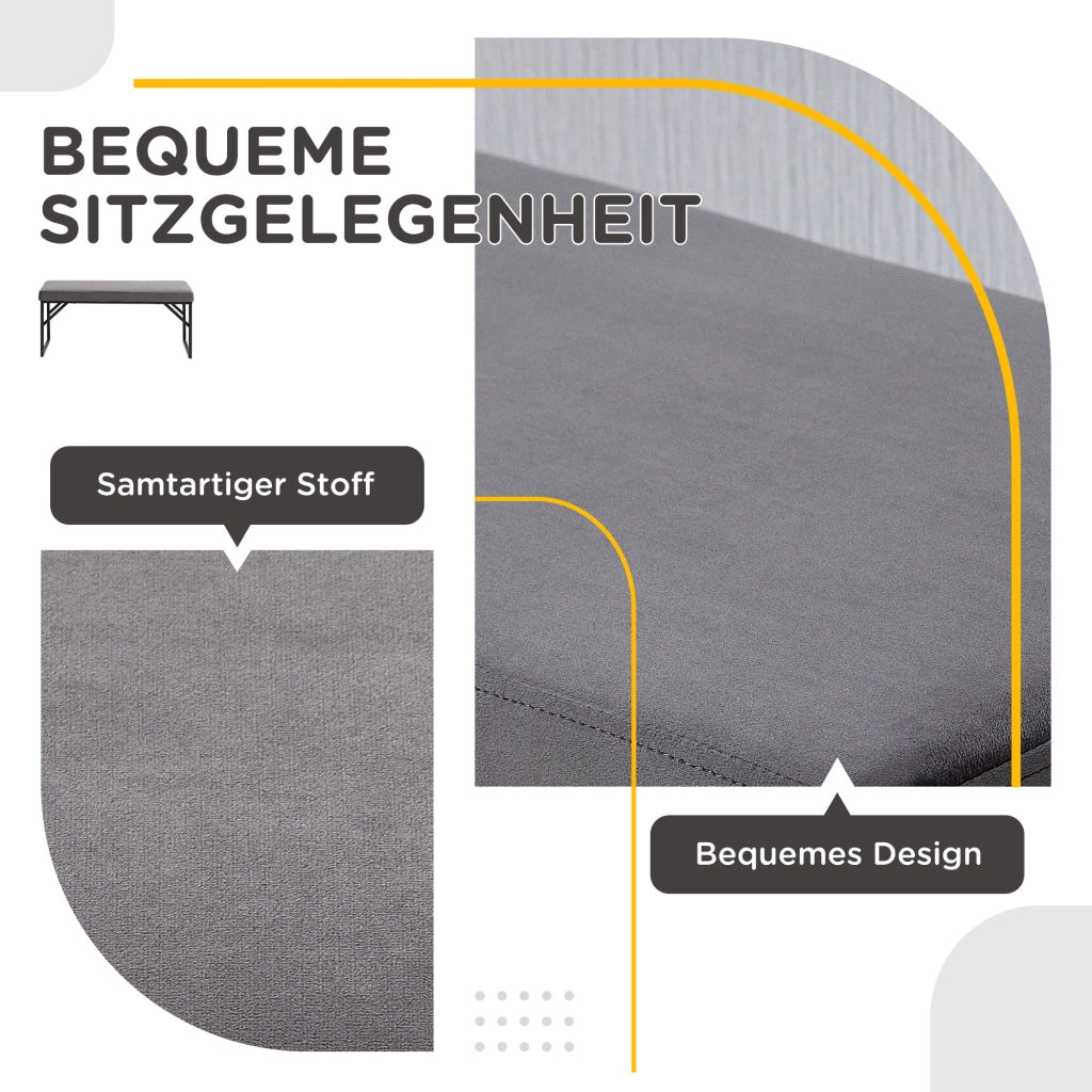 Panca imbottita con seduta ¨C zephmum ¨C Grigio scuro + Nero