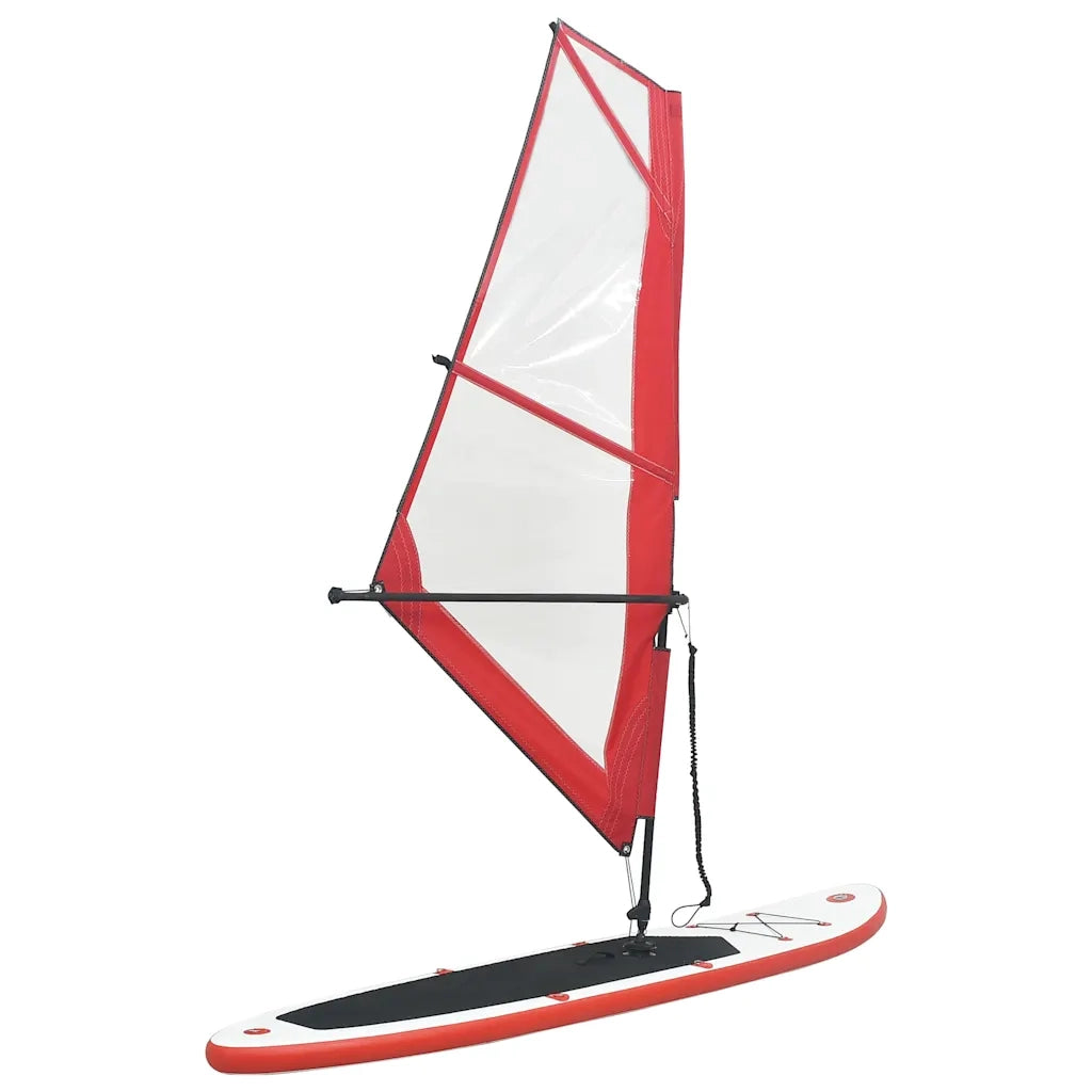 Set Tavola Gonfiabile da SUP con Vela Rosso e Bianco 92209