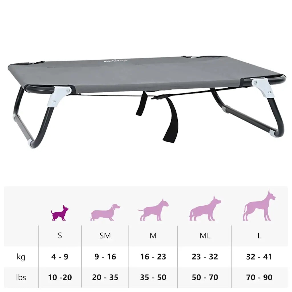 Letto per Cani Grigio chiaro 70 x 46 x 18 cm Acciaio 42008215
