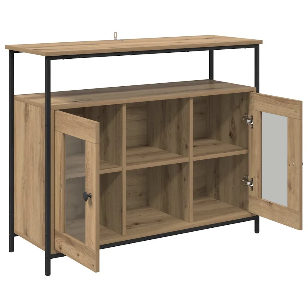Credenza-Buffet-Armadio da cucina Rovere artigianale 100 x 35 x 80 cm Legno multistrato 984707