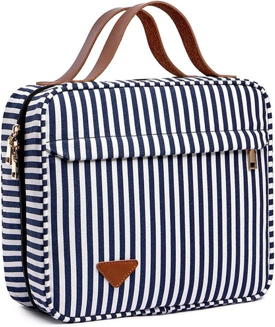 Organizzatore di trucchi per donne da appendere - Grande organizzatore di trucchi per donne - Trucchi in velluto blu scuro - Grande