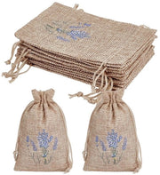 Sacchetto di Lino Lavanda - 16 pz - 15x10cm - Cordino - Per Gioielli/Erbette - Pratico e Versatile - Sacchetto