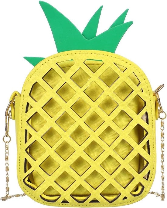 Borsa a forma di frutto con cinturino a catena - Giallo - Donna - Tempo libero, scuola e shopping