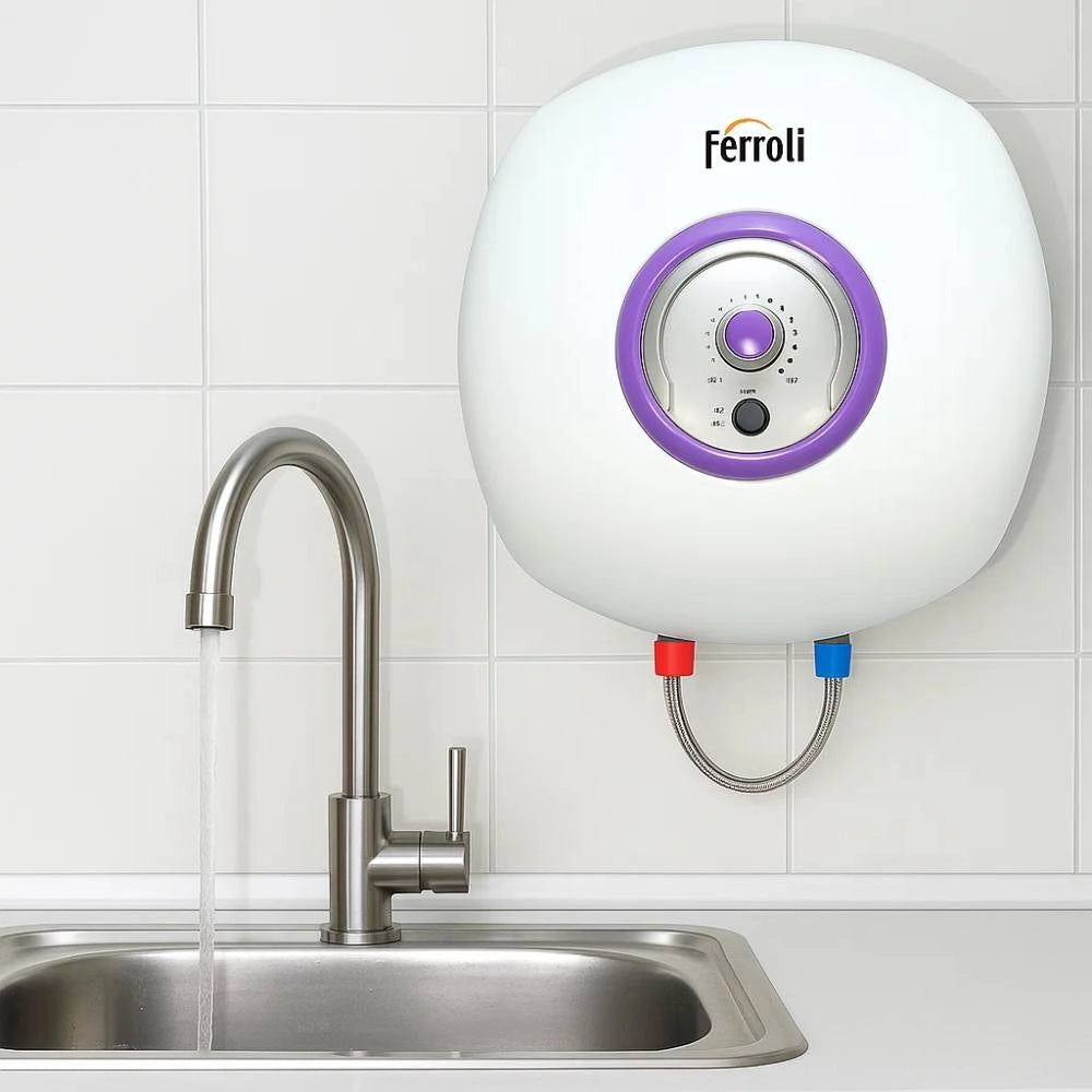 Ferroli bravo scaldacqua elettrico sopralavello dal design compatto *** capacità 10 litri, confezione 1