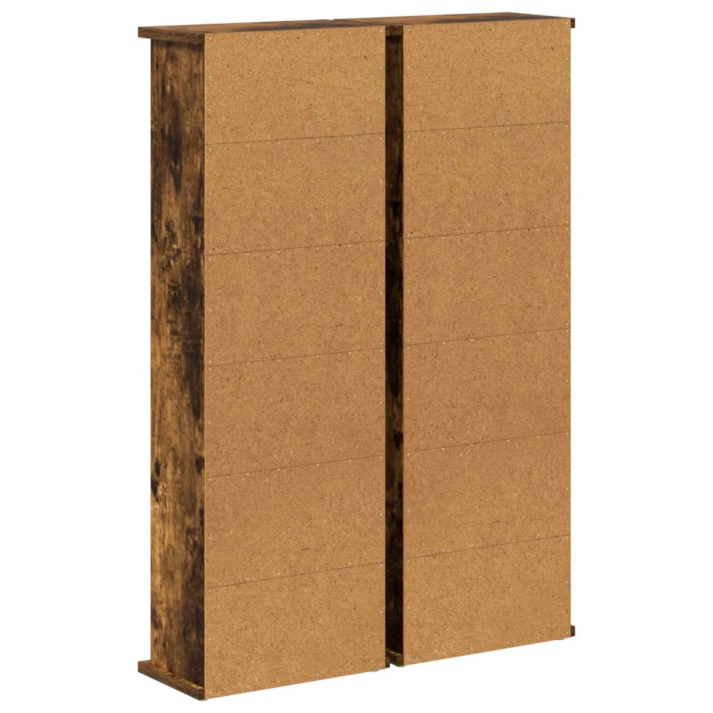 Mobile per CD 2 pz Rovere Fumo 60 x 17 x 92 cm 8012755