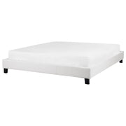 Letto 180 x 200 cm tessuto grigio chiaro con rete a doghe senza testiera